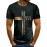 Christian Cross Print, Men's Graphic Design Crew Neck Active T-shirt, Casual Comfy Tees Tshirts For Summer, Men's Clothing Tops For Daily Gym Workout Running, Men's Clothing