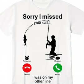 Funny Fishing Man Print Men's Casual Short Sleeve Shirt, Men's Shirt For Summer Vacation Resort, Tops For Men