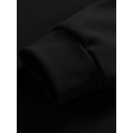 Men's Pullover Round Neck Long Sleeve Sweatshirt Letter 