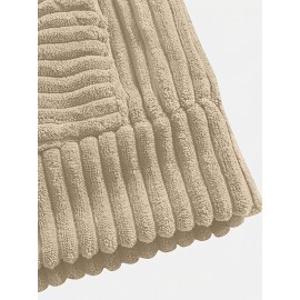 Vintage Corduroy Hoodies For Men, Men's Casual Pullover Hooded Sweatshirt With Kangaroo Pocket Streetwear For Winter Fall, As Gifts