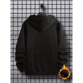 Los Angeles Print Hoodie, Cool Hoodies For Men, Men's Casual Graphic Design Pullover Hooded Sweatshirt With Kangaroo Pocket Streetwear For Winter Fall, As Gifts